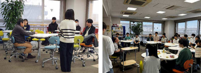 先生を招いた座談会の様子